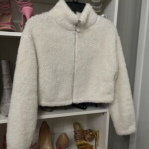 Cozy White Fleece Jacket